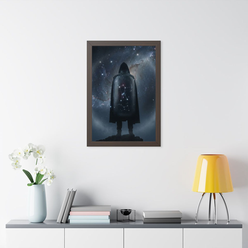 Walnut Framed Orion Constellation Vertical Poster