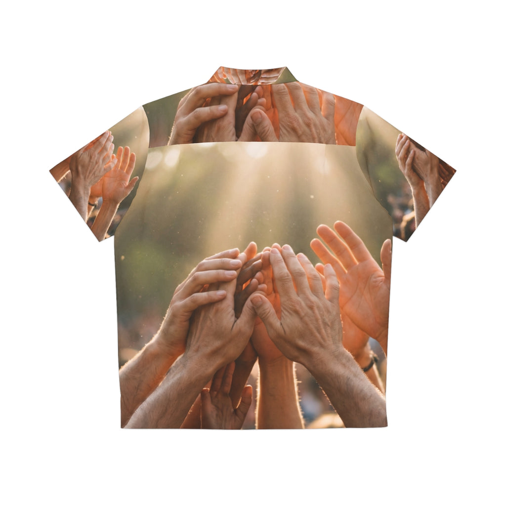 Men's Hawaiian Shirt - Golden Rays of Unity Wall Art |...