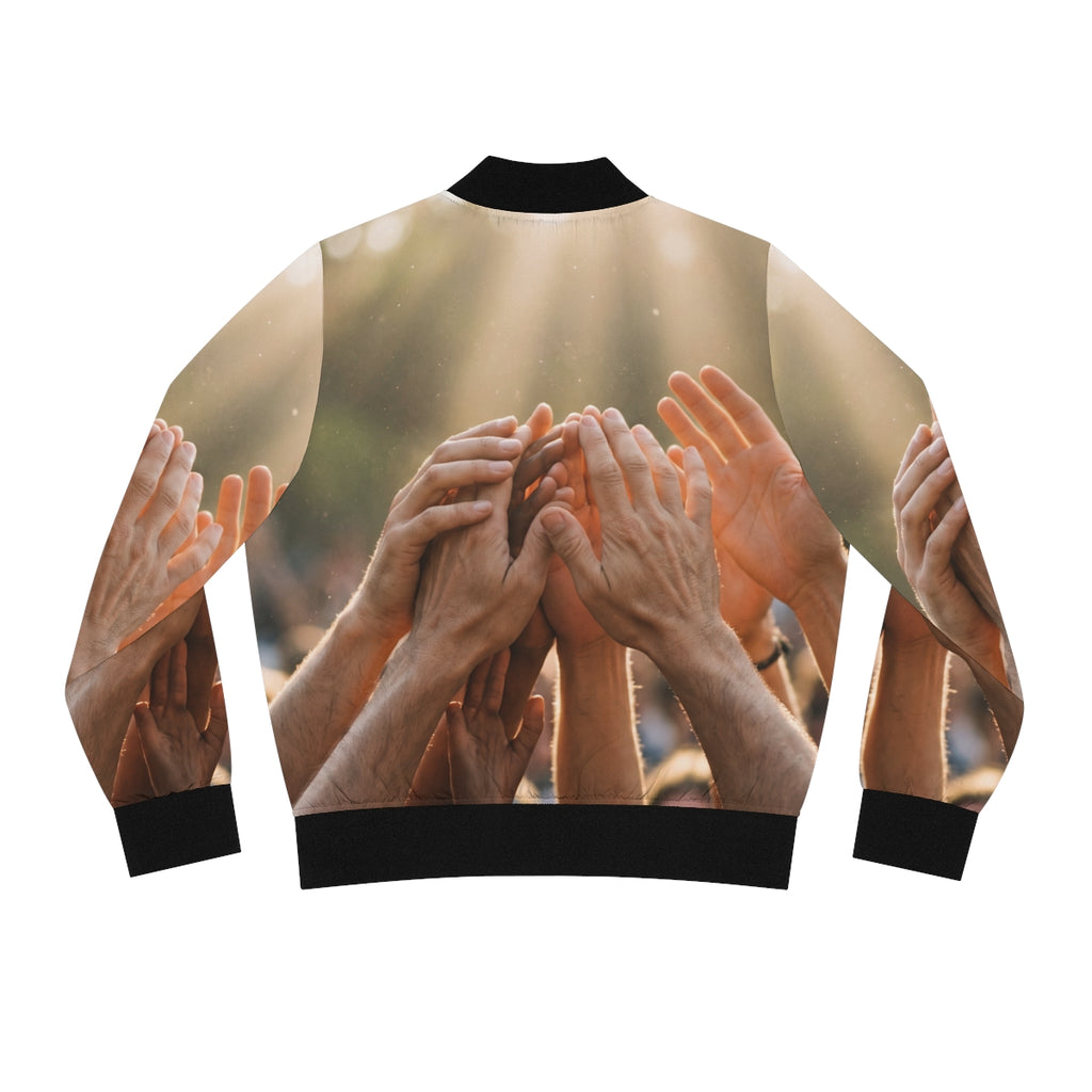Women's Bomber Jacket - Golden Rays of Unity Wall Art |...