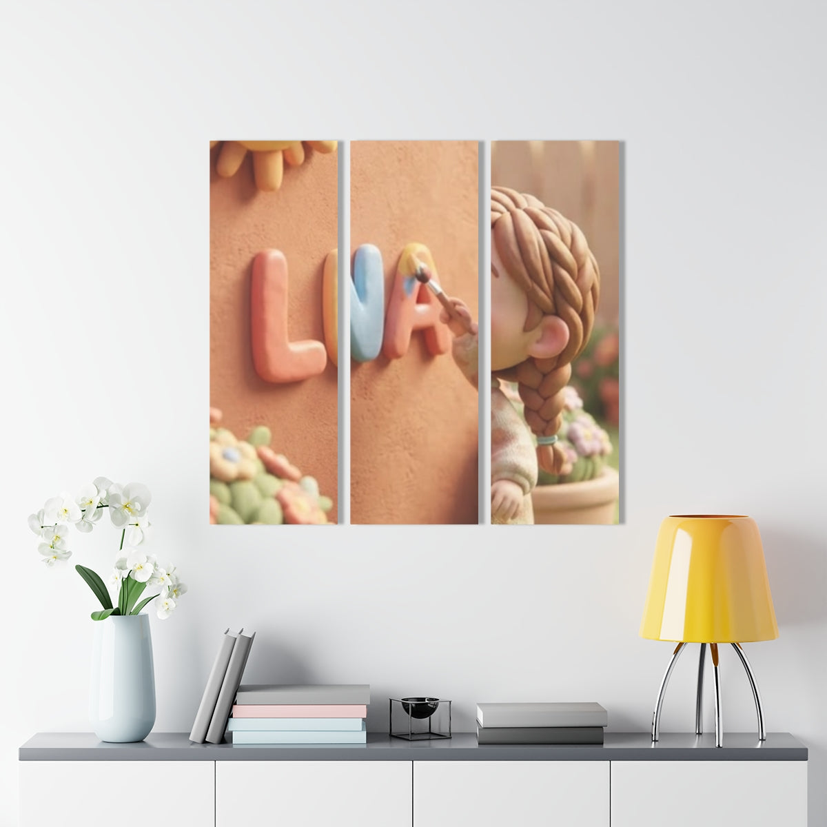 Acrylic Prints Triptych - Luna Sunshine Clay — Portrait |...