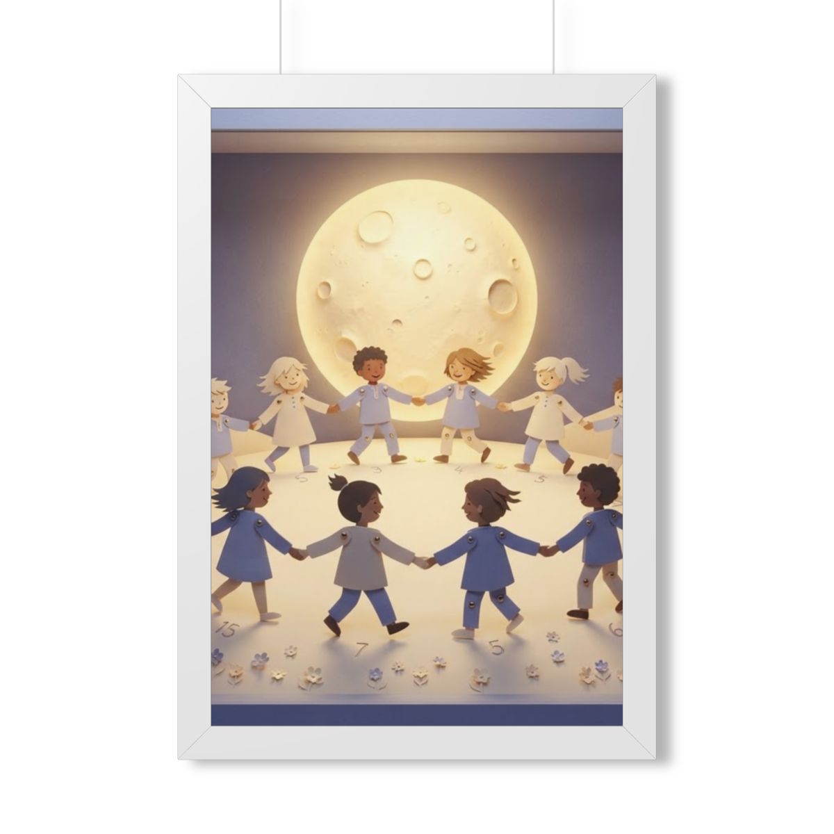 Framed Vertical Poster - Moonlit Lullaby — White (11×14... |...