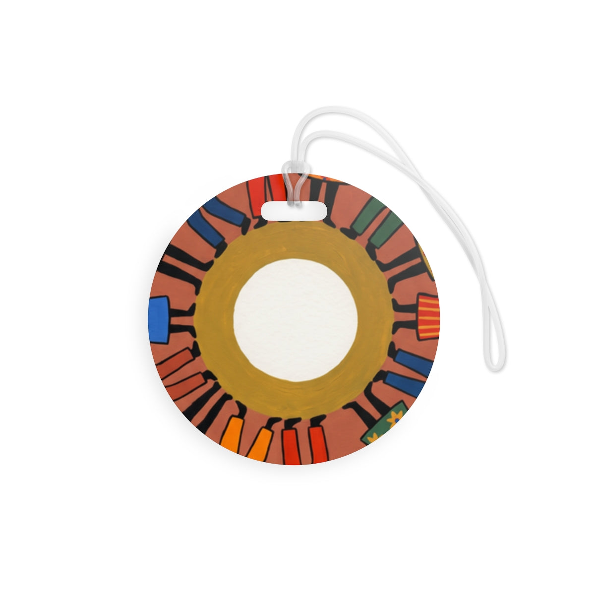 Luggage Tag - Unity Mandala Folk Art | Echovira Gallery