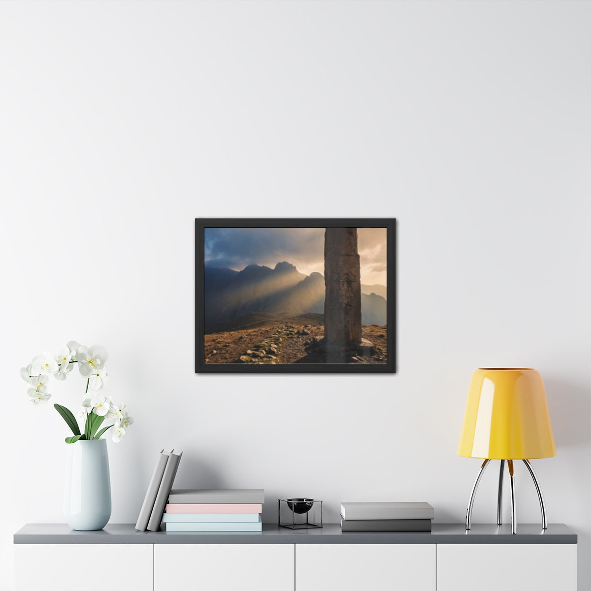 Framed Posters - Mystic Monolith Ancient Persian Mountain......