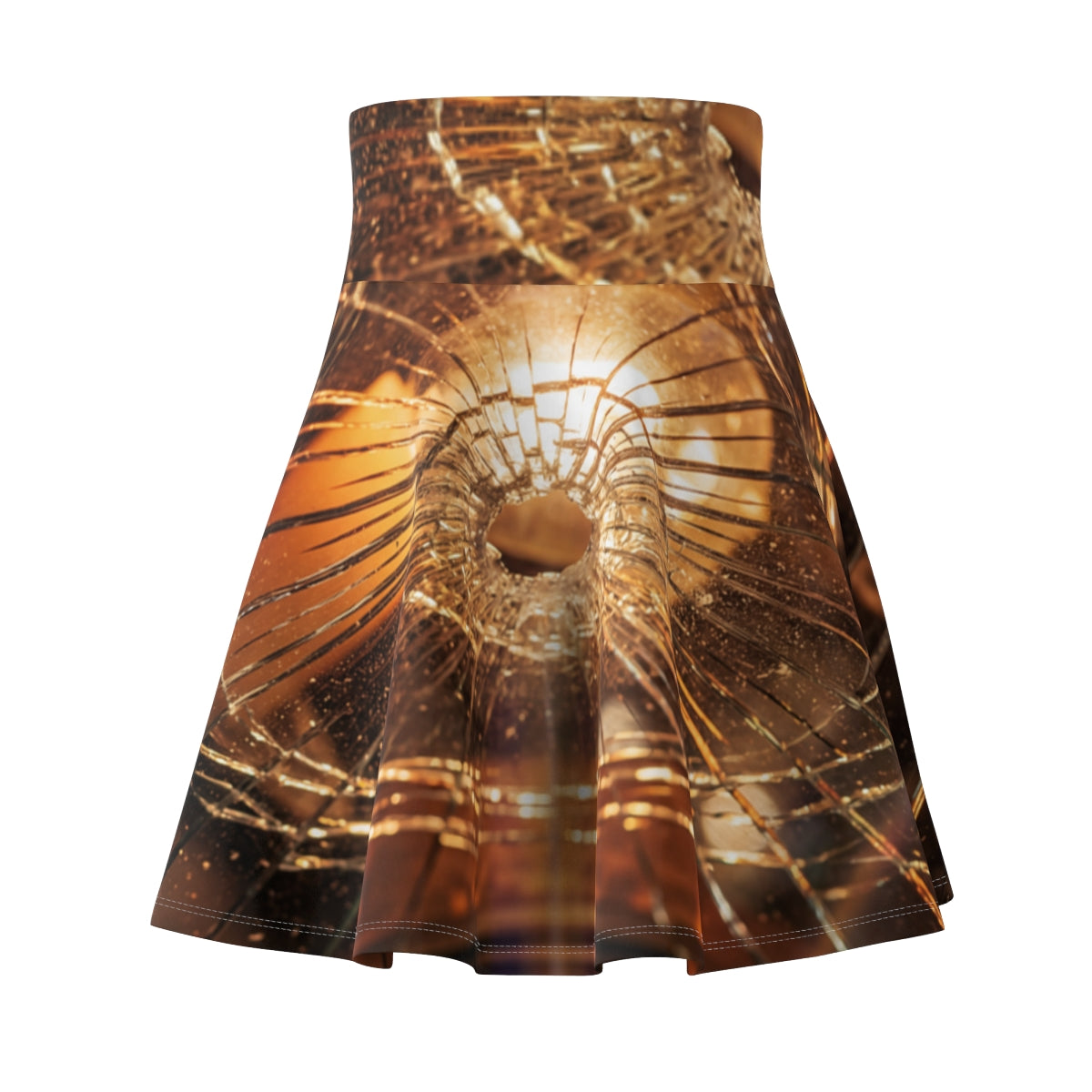Women's Skater Skirt - Fractured Warmth - Moody Shattered......