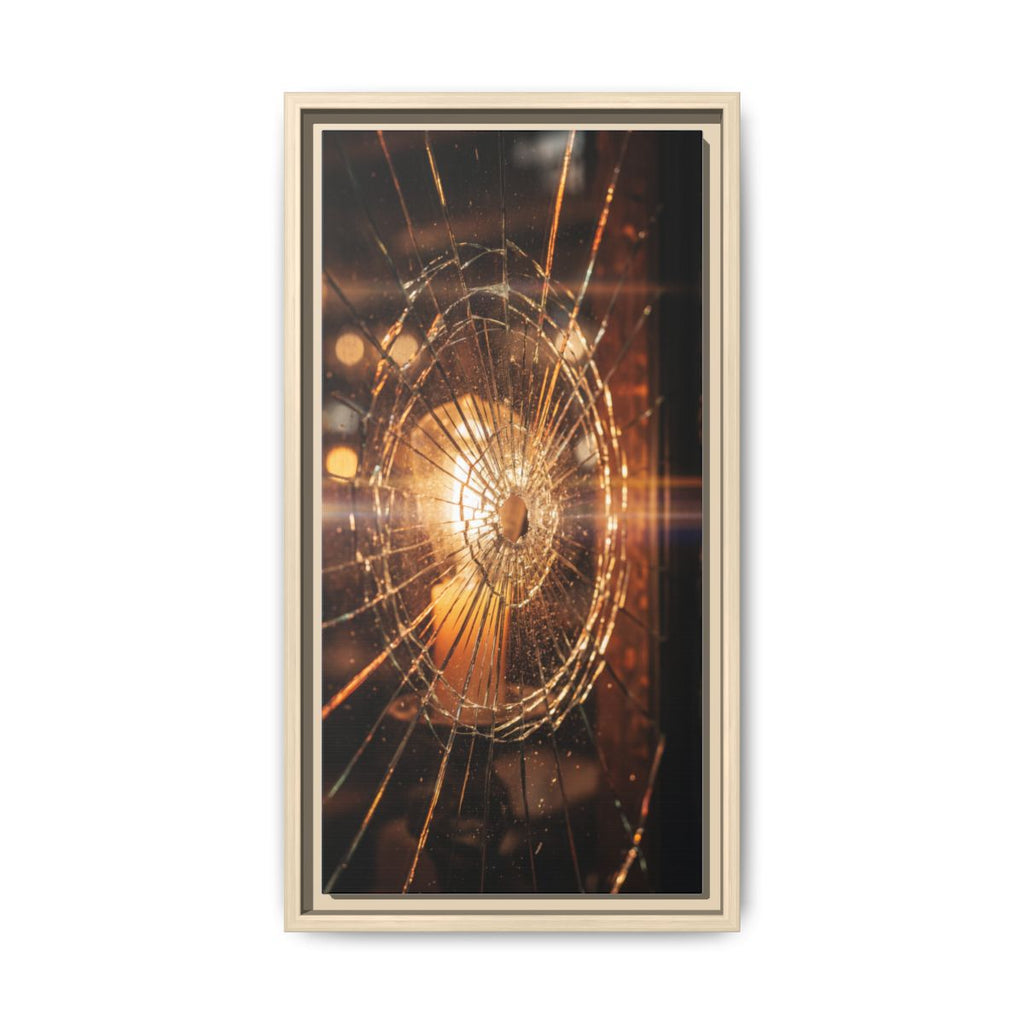 Framed Matte Canvas - Shattered Glass