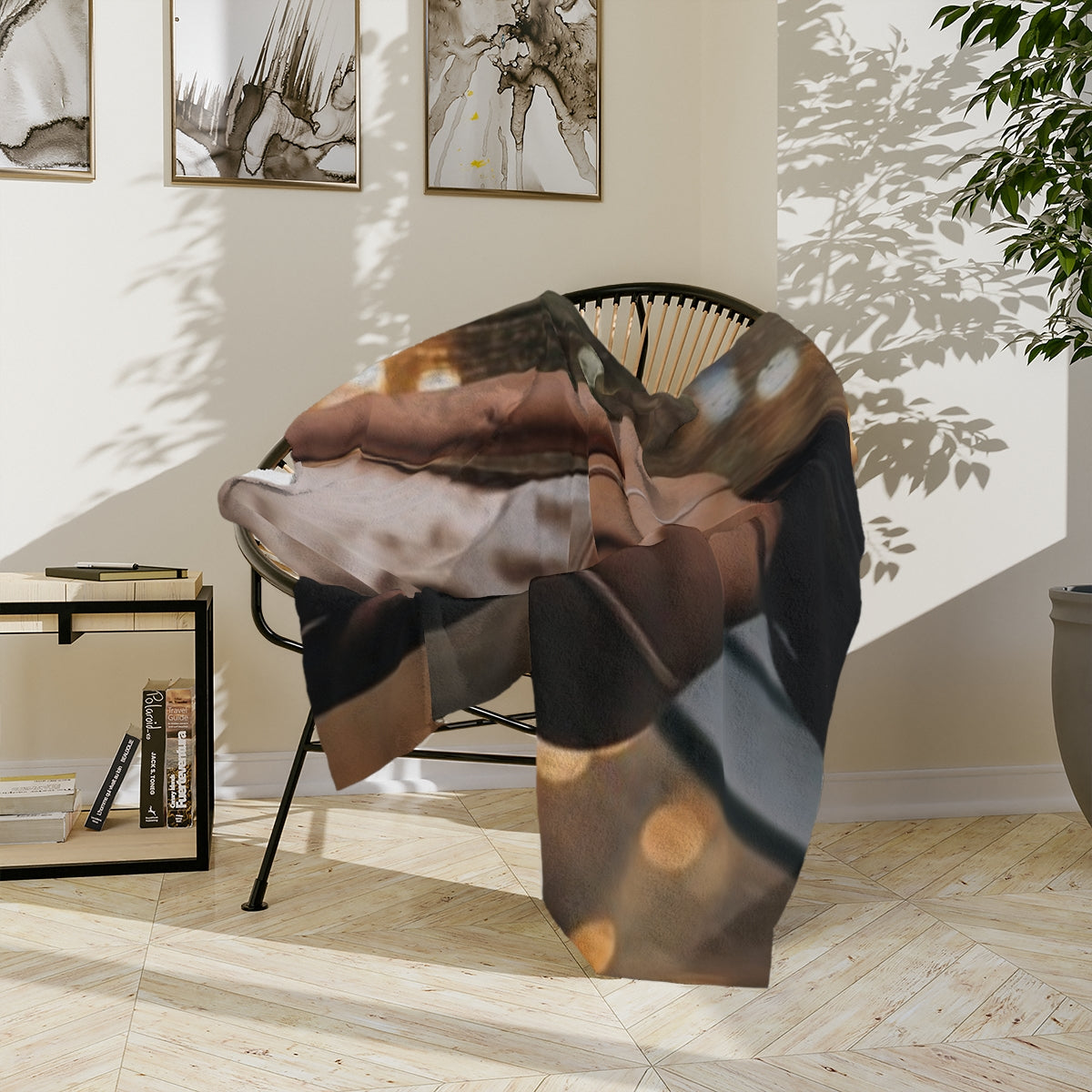 Velveteen Blanket - Shimmering Rainy City | Echovira Gallery