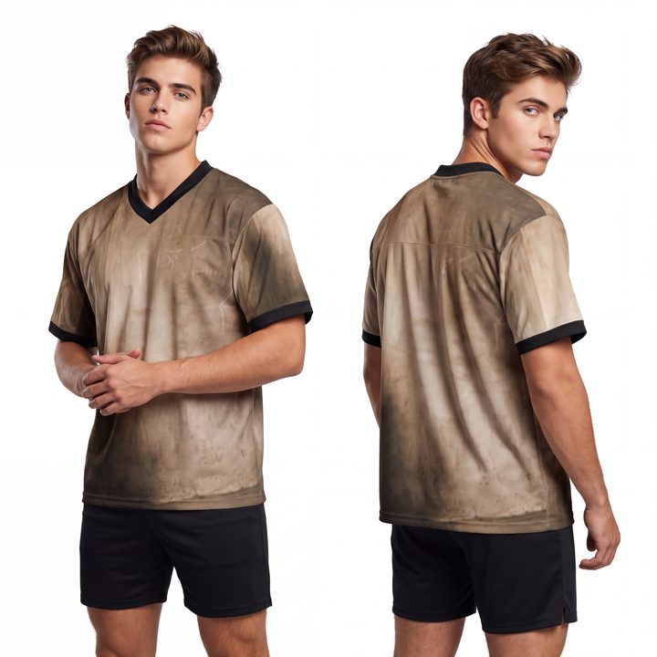 Men's Unisex Football Jersey - Shadows of the Citadel moody architectural print