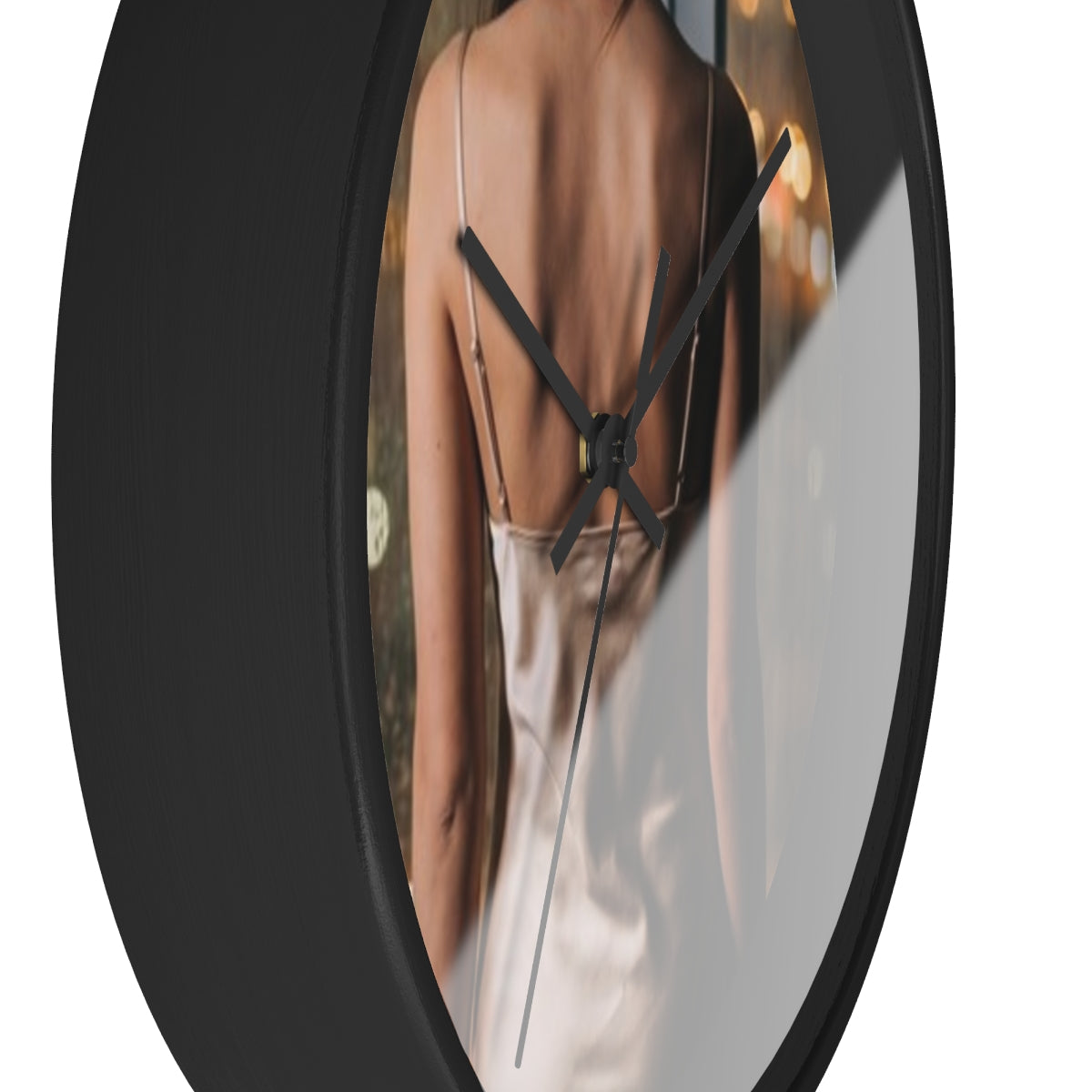 Wall Clock - Shimmering Rainy City Hour | Echovira Gallery