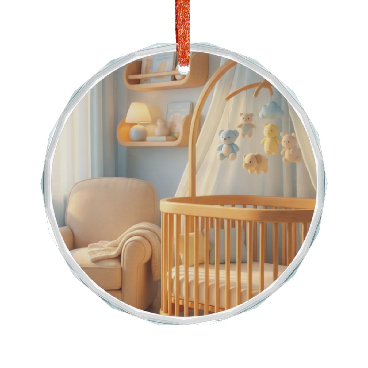 Tranquil Crystal Glass Ornament - Light