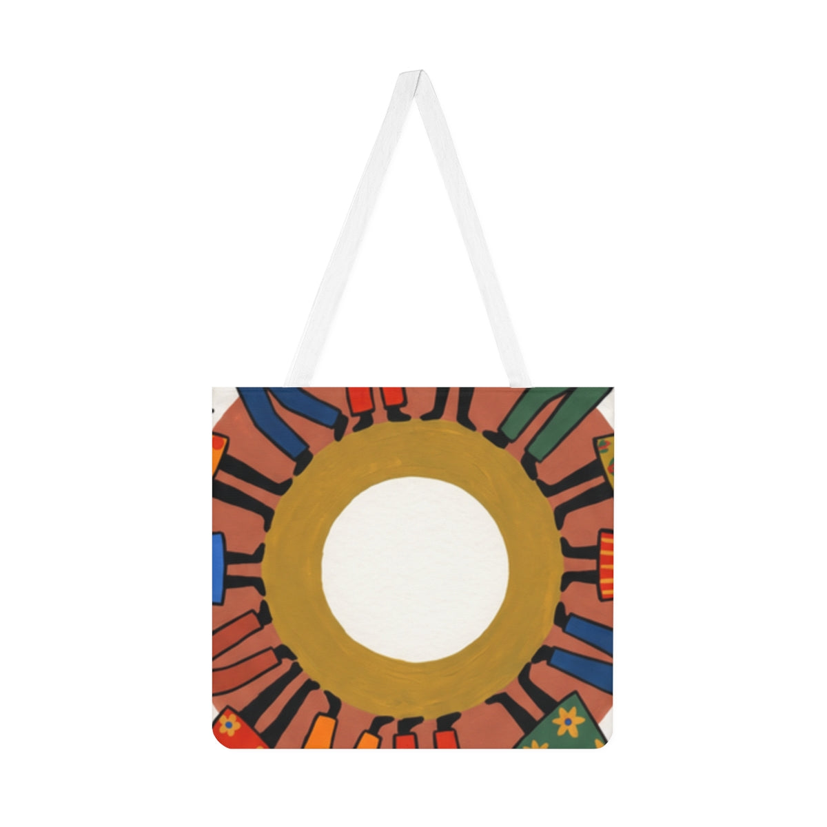 Shoulder Tote Bag - Unity Mandala Folk Art | Echovira...