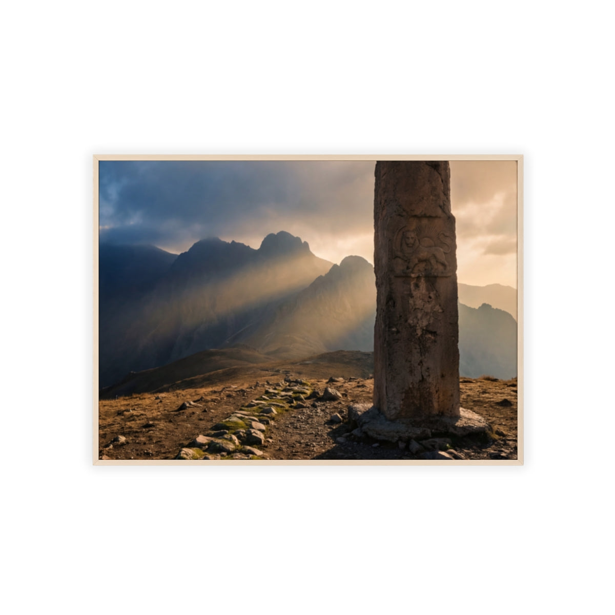 Wooden Framed Poster - Mystic Peak
