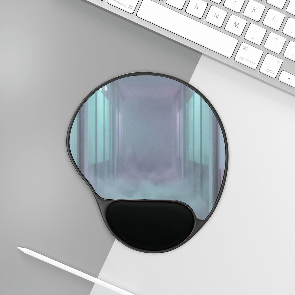 Mouse Pad With Wrist Rest - Liminal Corridor Fog Art Print |...