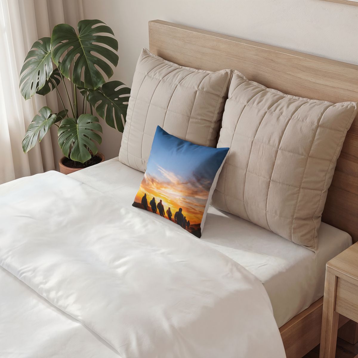 Poly Velvet Pillow - Epic Mountain Sunrise