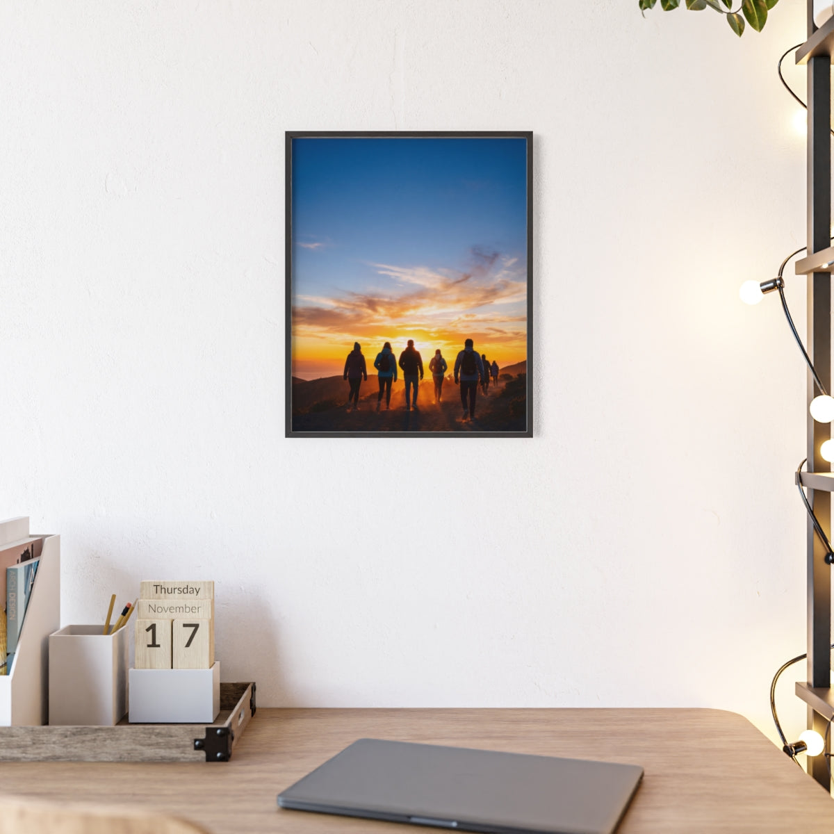 Posters with Wooden Frame - Sunrise Journey