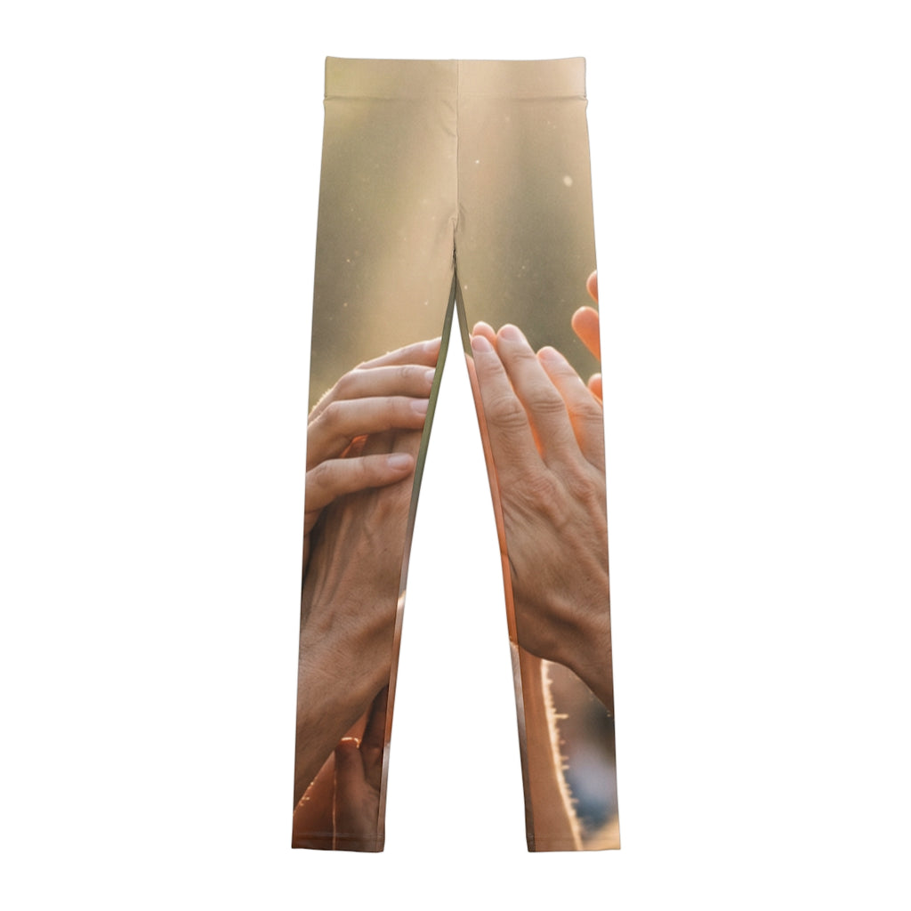 Youth Leggings - Golden Rays of Unity Wall Art | Echovira...