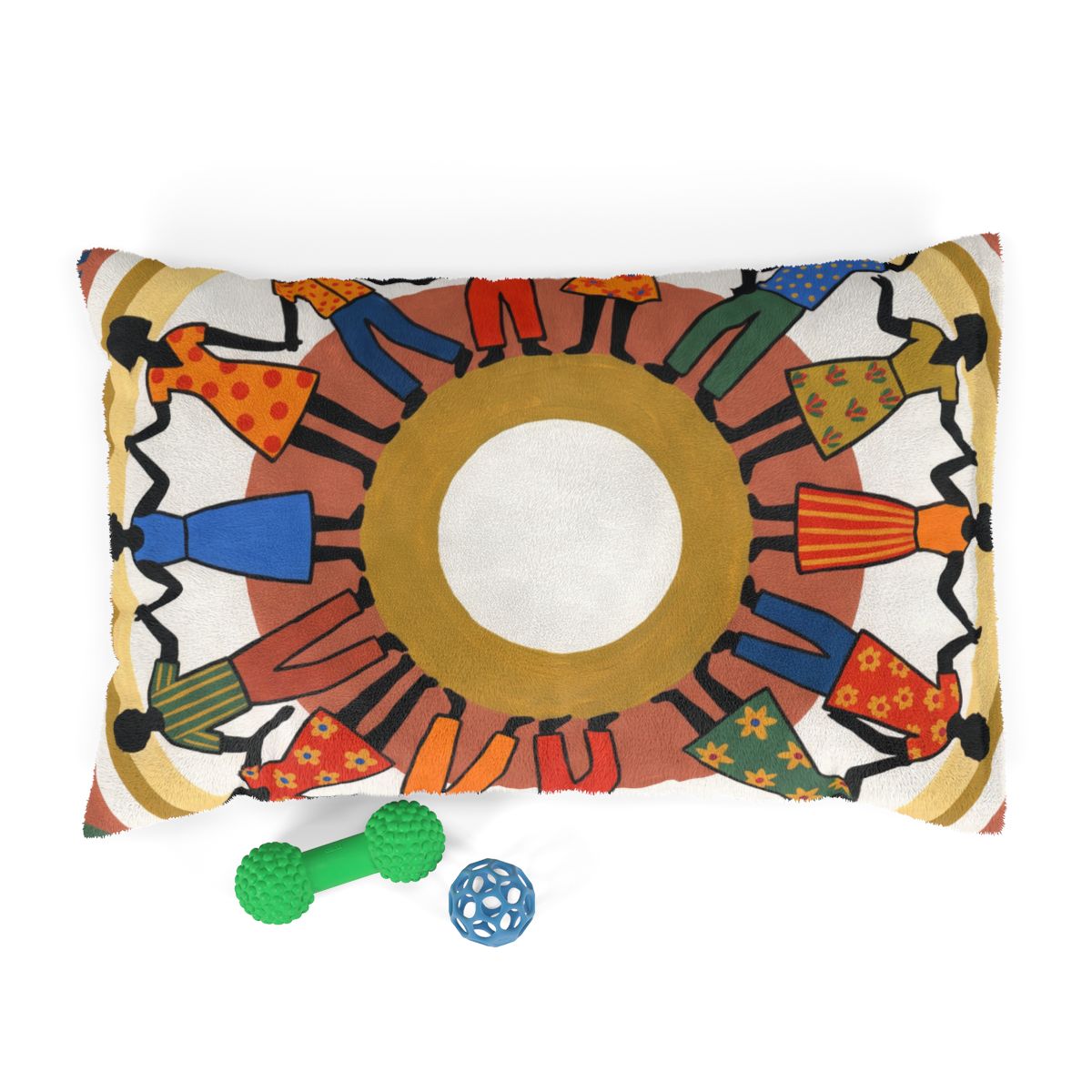 Pet Bed - Unity Mandala Folk Art | Echovira Gallery