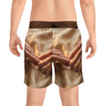 Men's Mid-Length Swim Shorts - Golden Sunset | Echovira...