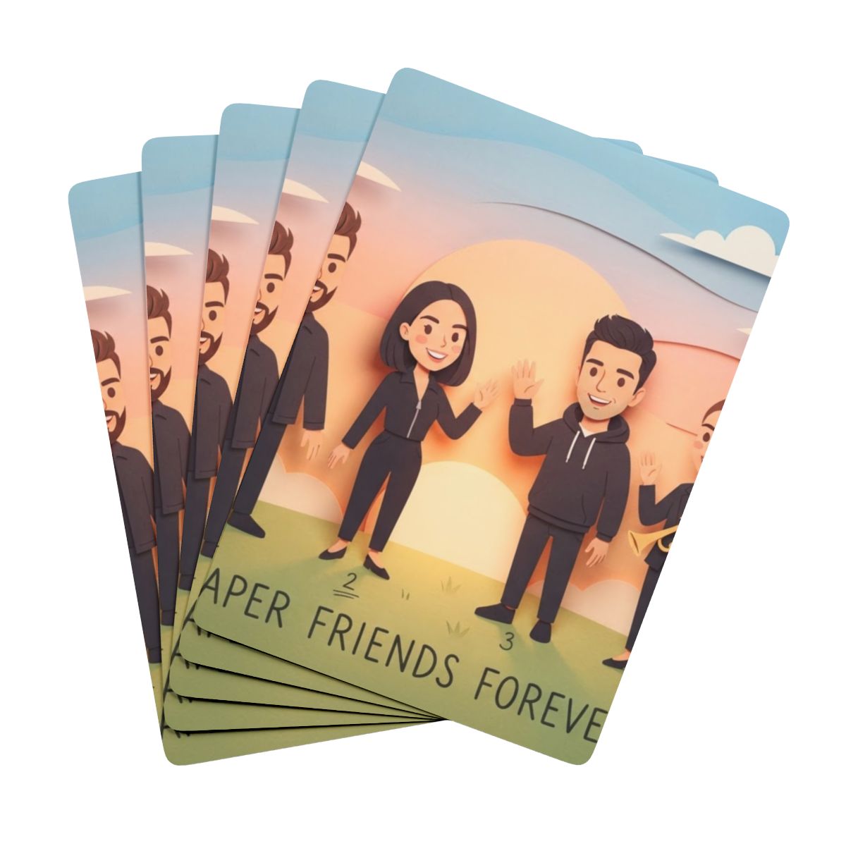 Poker Playing Cards - Paper Friends Deck | Echovira Gallery