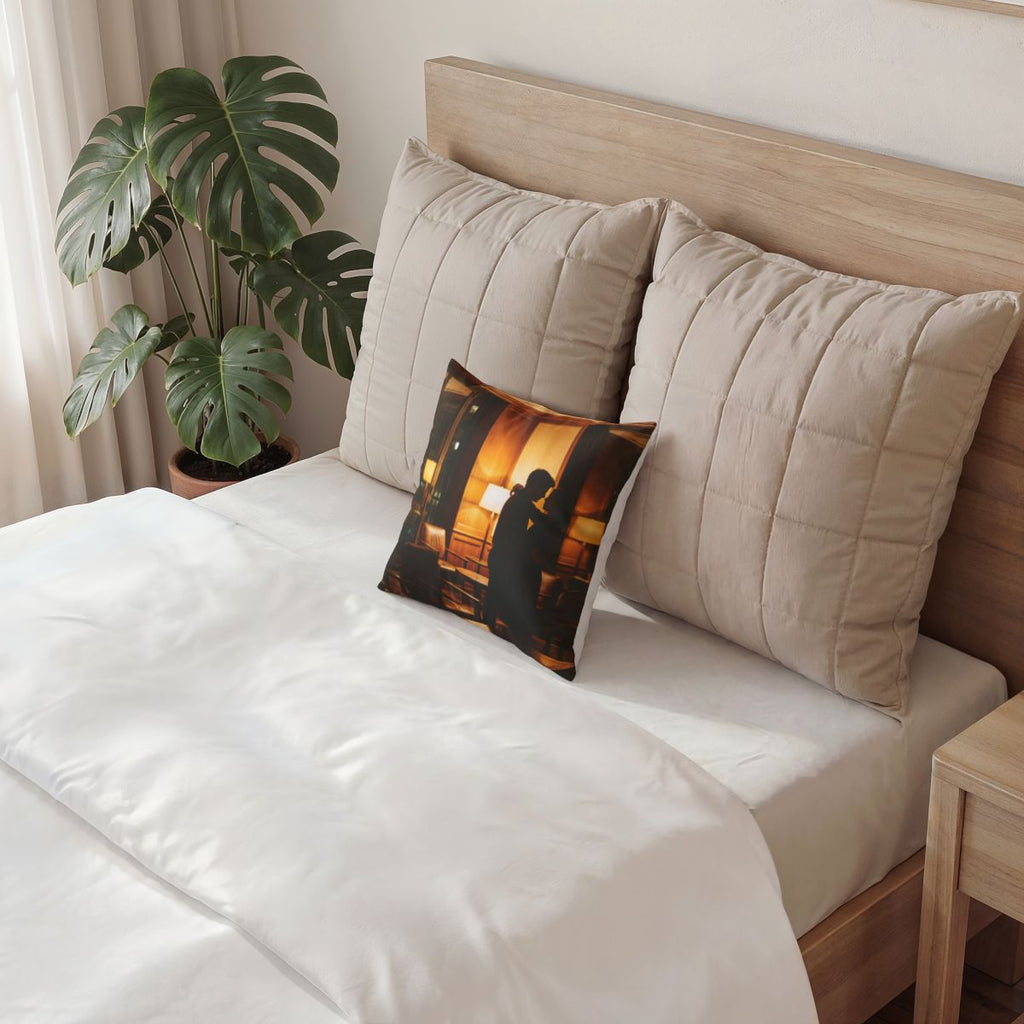 Poly Velvet Pillow - Velvet Hours Cinematic Romance Art |...