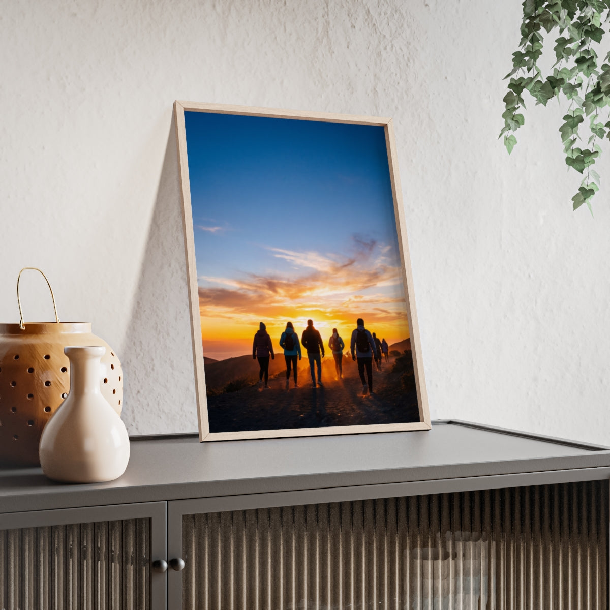 Posters with Wooden Frame - Sunrise Journey