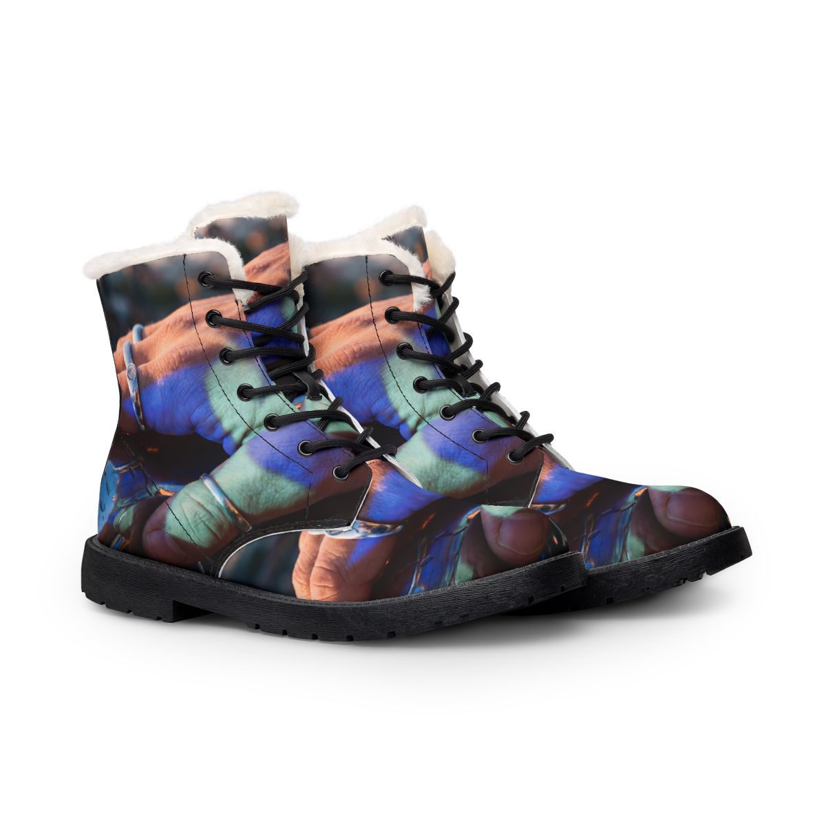 Women's Boots with Urban Light Art