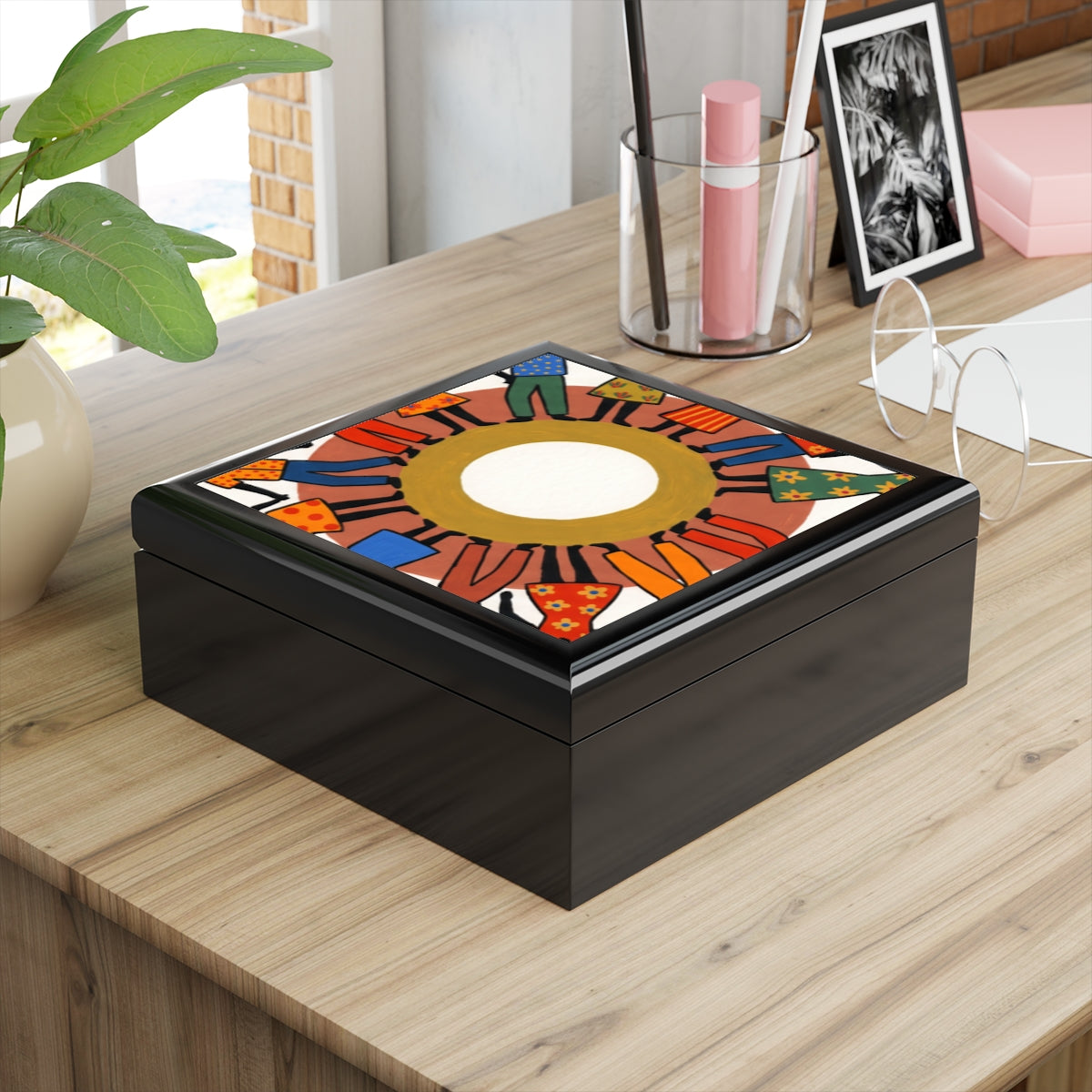 Jewelry Box - Unity Mandala Folk Art | Echovira Gallery