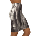Women's Mid-Waist Pencil Skirt - Spectral Veils | Echovira...
