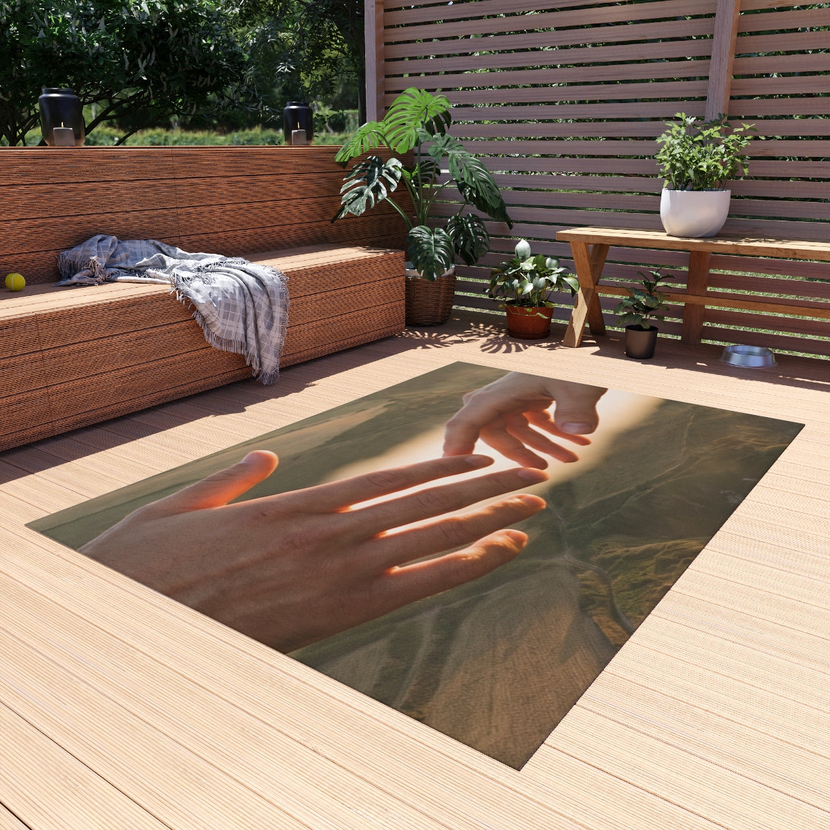 Outdoor Rug - The Infinite Touch | Ethereal Coastal Art |...