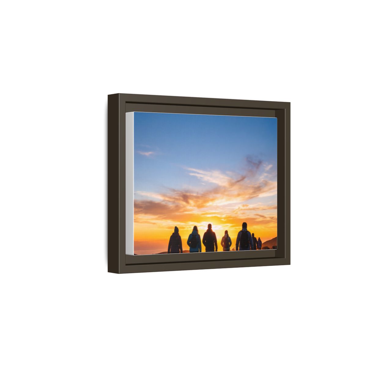 Framed Canvas - Sunset Silhouette