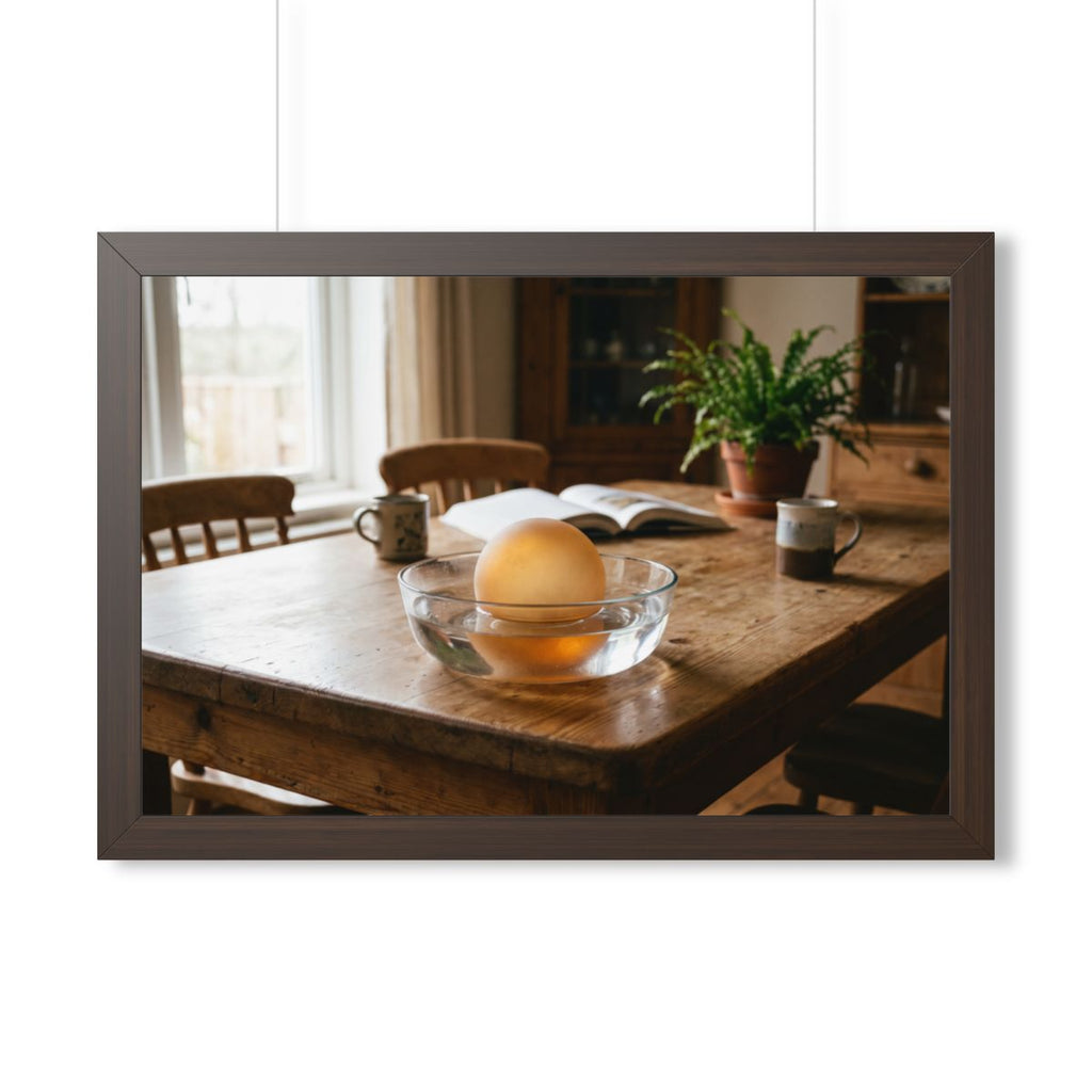 Framed Horizontal Poster - Amber Sanctuary — Walnut (14×11...