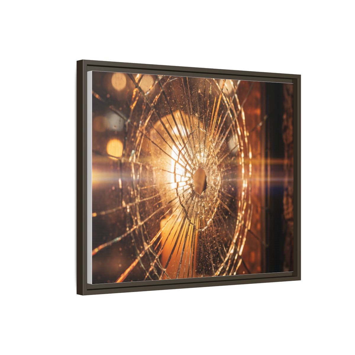 Framed Matte Canvas - Shattered Glass