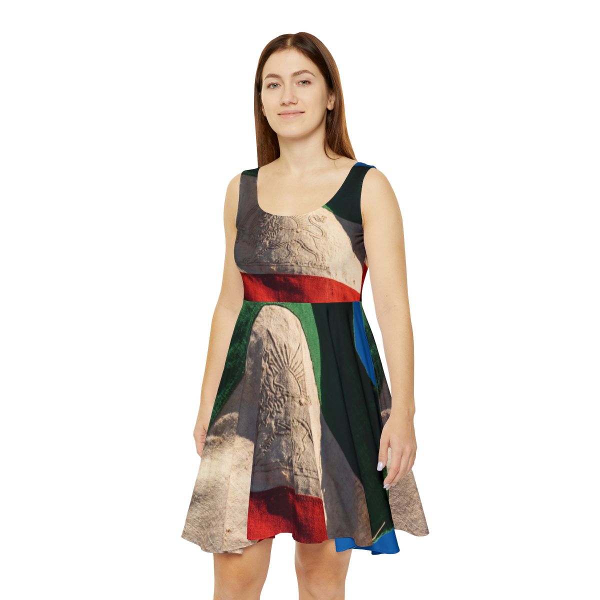 Women's Skater Dress - Vintage Persian Lion and Sun Flag Art...