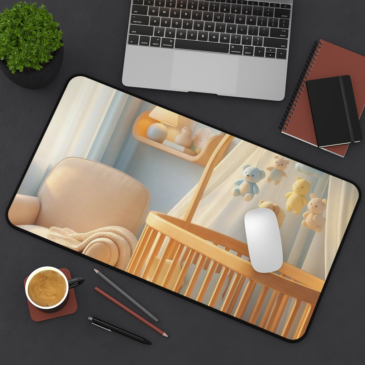 Nursery Aesthetic Desk Mat - Work Peace