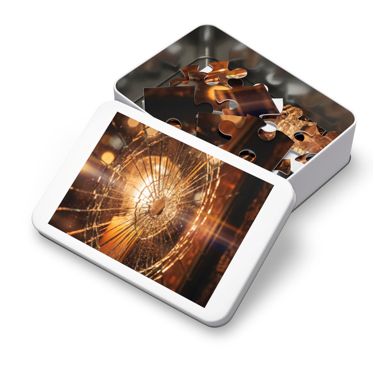 Jigsaw Puzzle with Tin - Shattered Glow