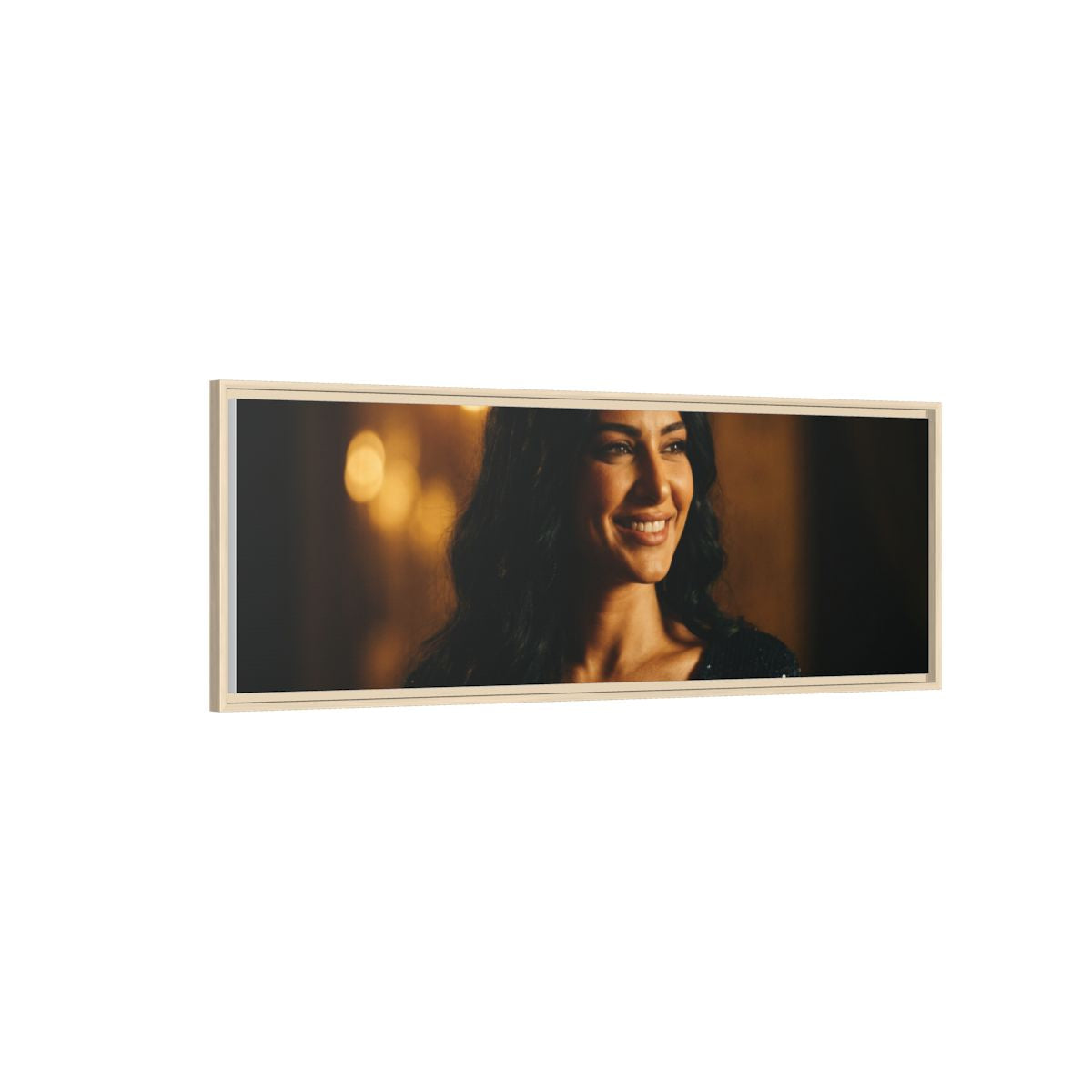 Framed Canvas Art - Golden Glamour — Natural / 1.25"