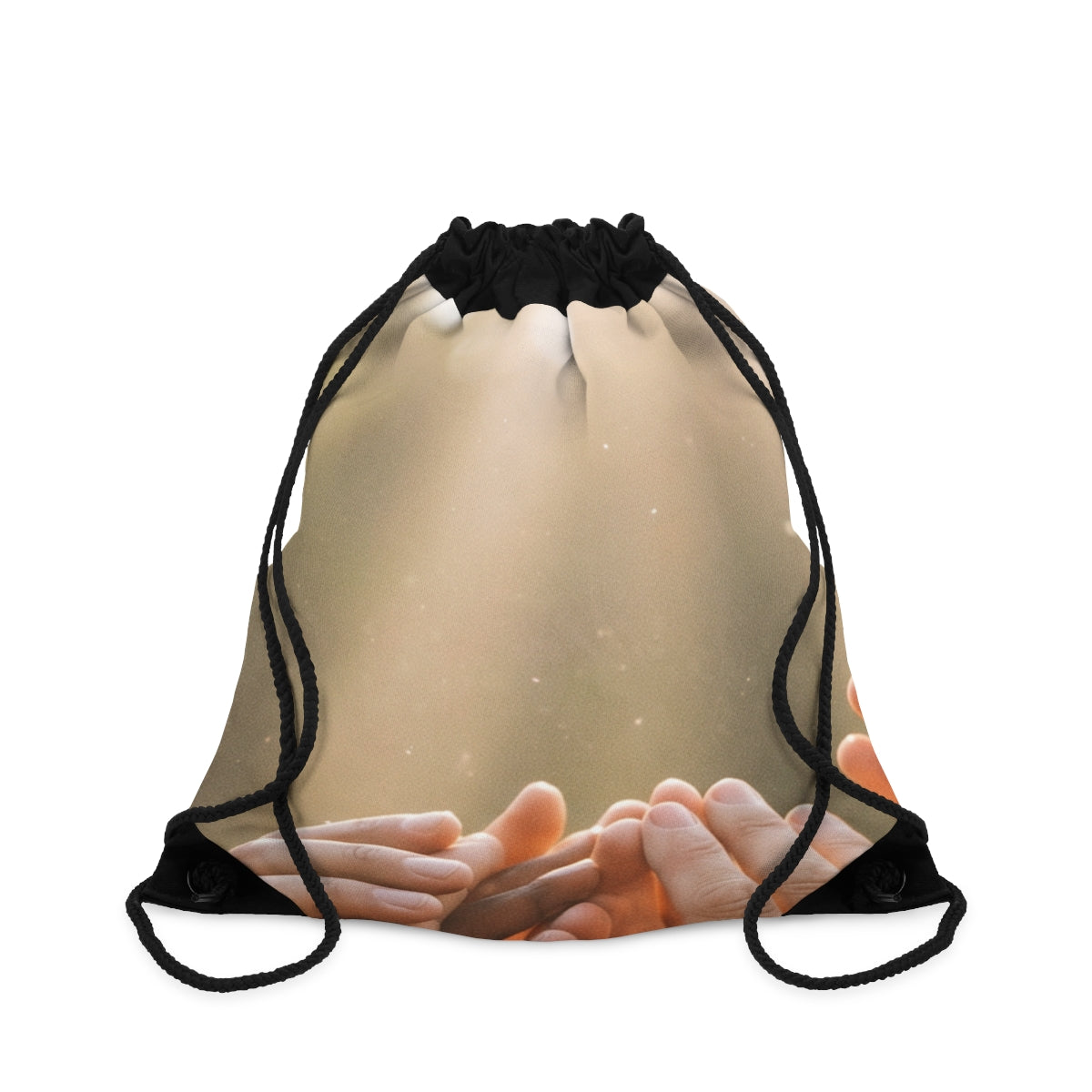 Drawstring Bag - Golden Rays of Unity Wall Art | Echovira...
