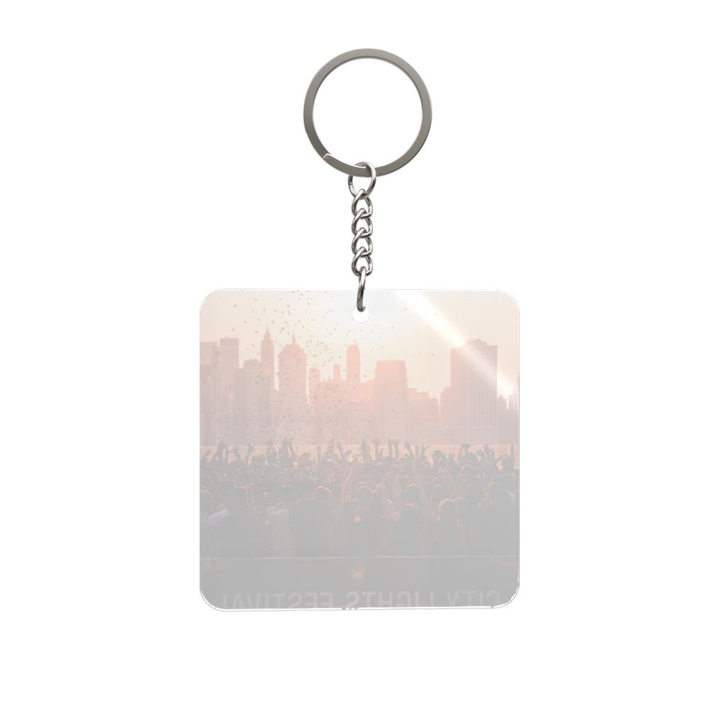Square Keychain - City Lights Festival | Echovira Gallery