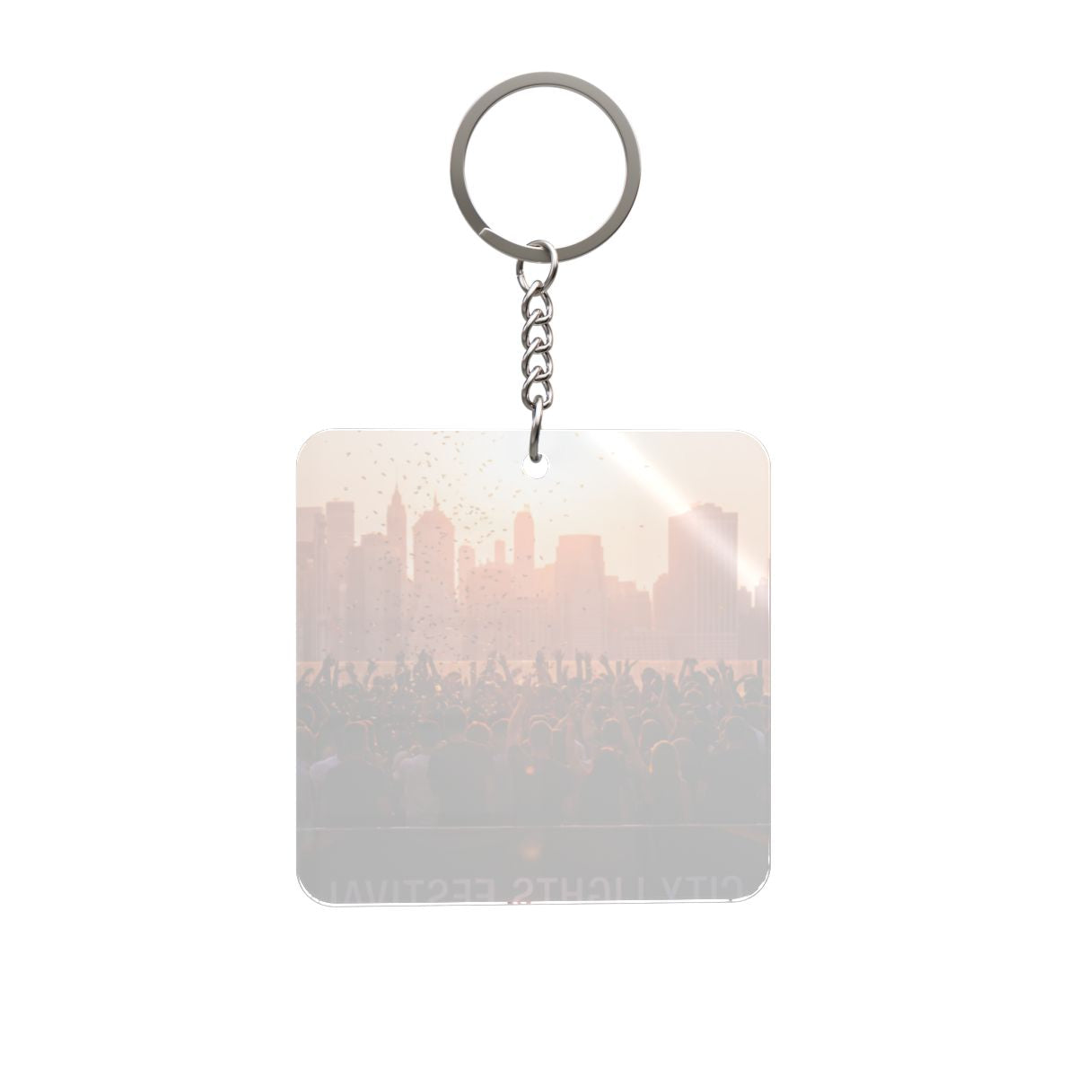 Square Keychain - City Lights Festival | Echovira Gallery