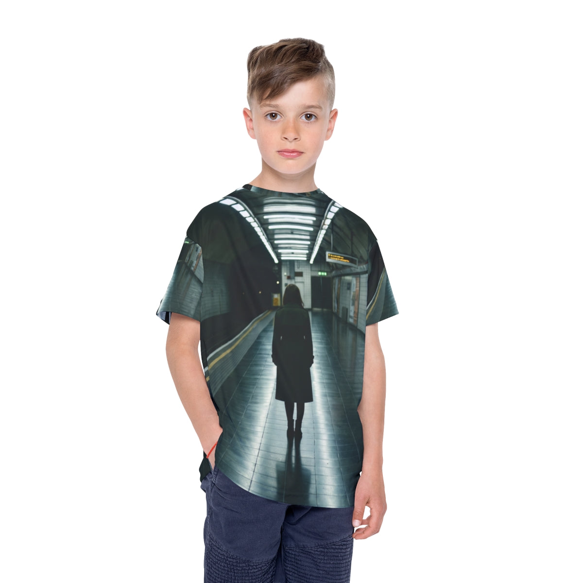 Kids Sports Jersey with Urban Subway Art