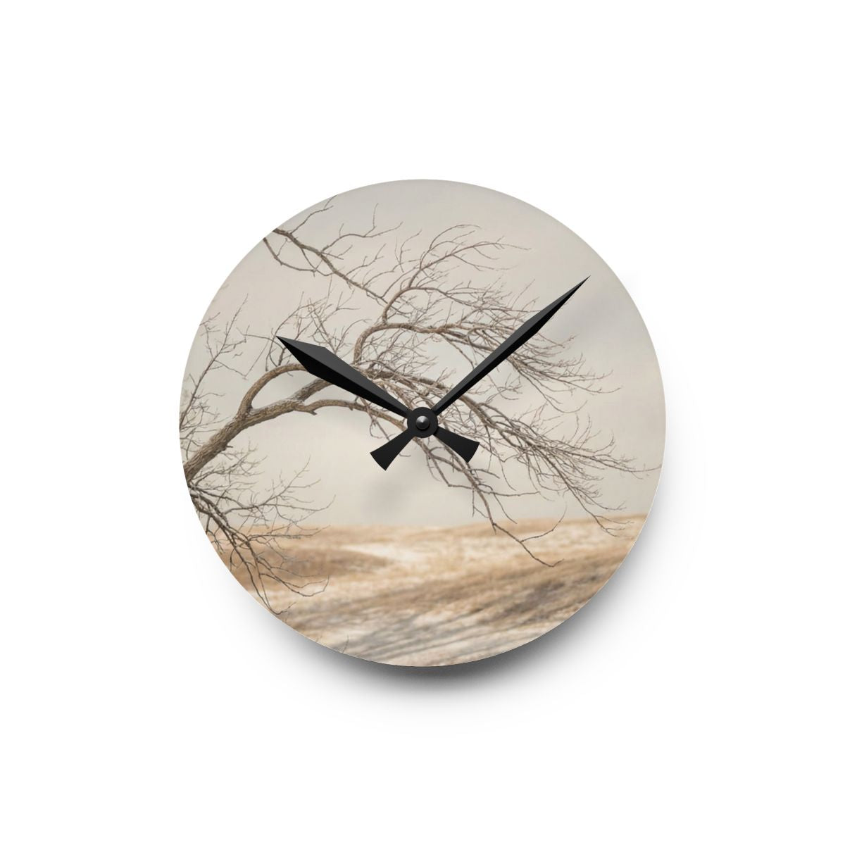 Acrylic Wall Clock - Minimalist Tree