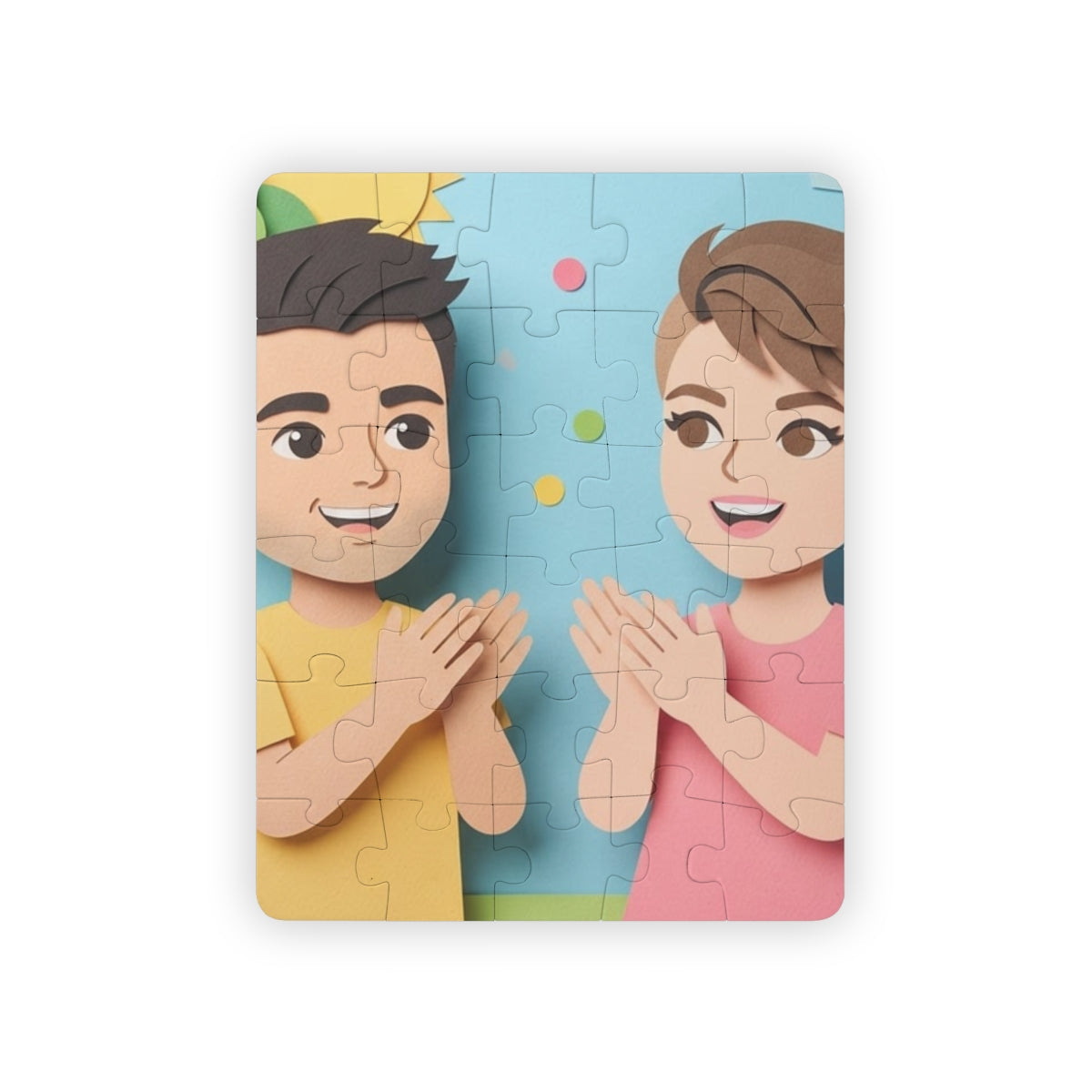 Kids' Puzzle, 30-Piece - Playful Paper Friends - Clap One......