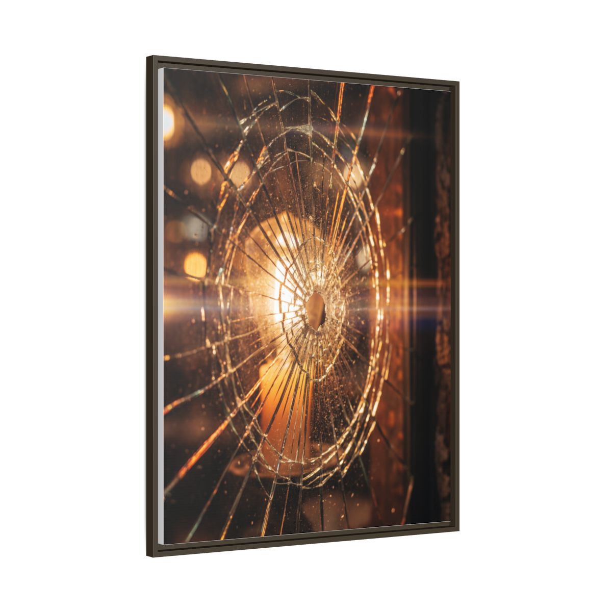 Framed Matte Canvas - Shattered Glass