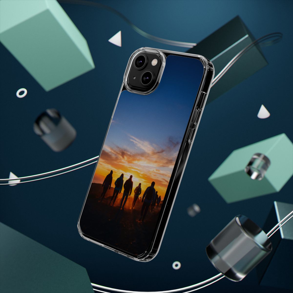 Clear Impact-Resistant Case - Sunset Peaks