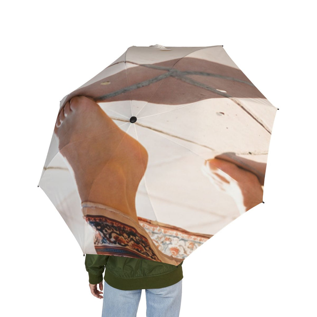 Semi-Automatic Foldable Umbrella - Sunkissed Boho Steps |...