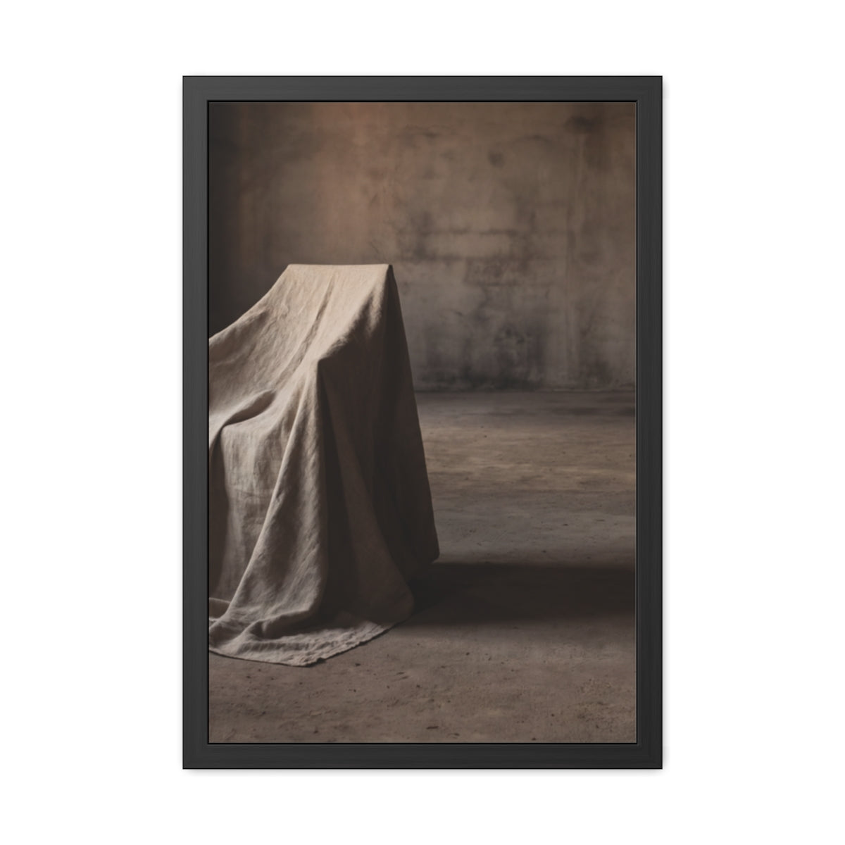 Framed Poster - Draped Minimalist Form — Portrait