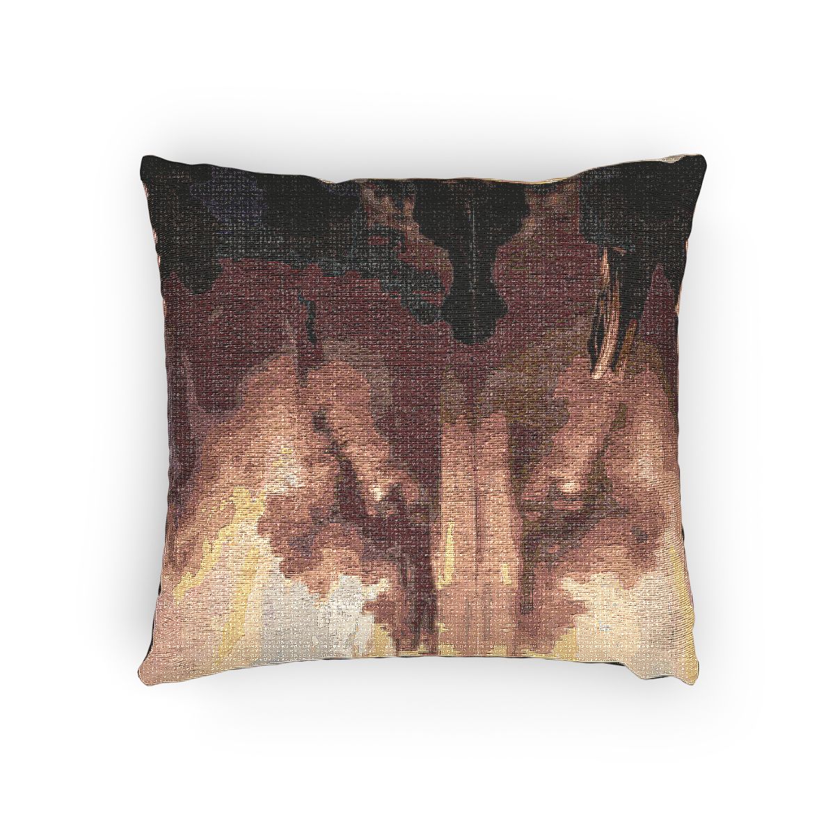 Woven Pillow - Golden Hour Texture | Echovira Gallery