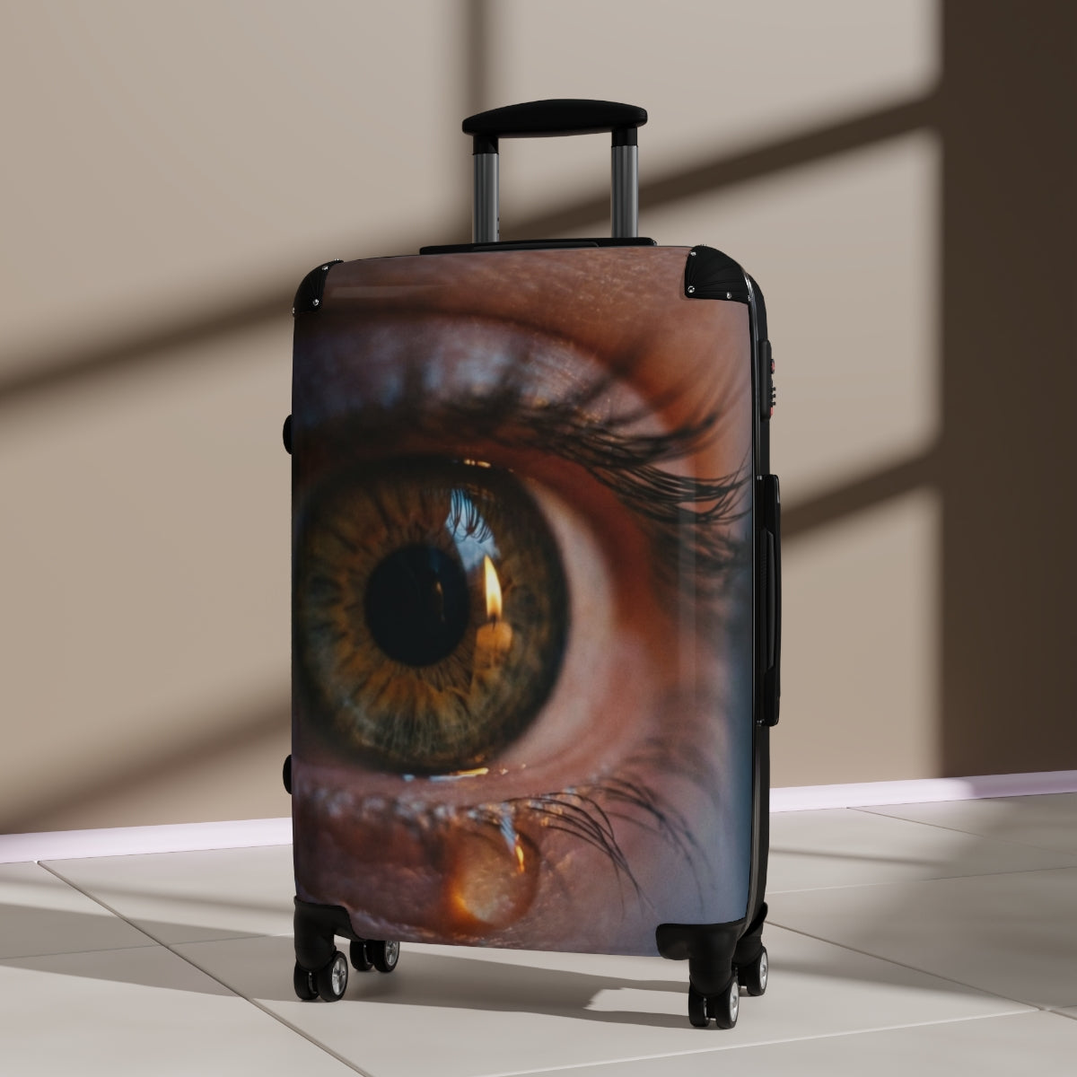 Suitcase - Cinematic Flame Reflection Eye | Echovira Gallery