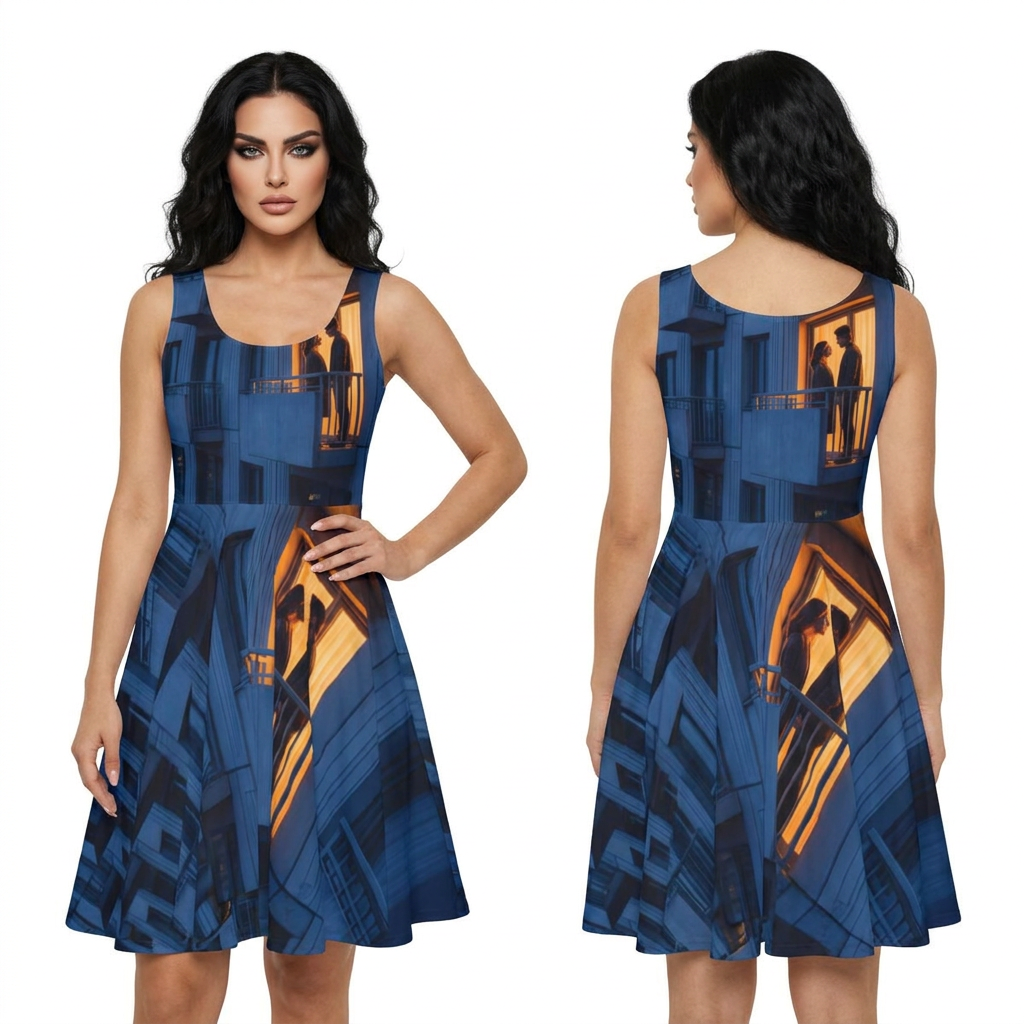 Urban Balcony Art Women's Skater Dress