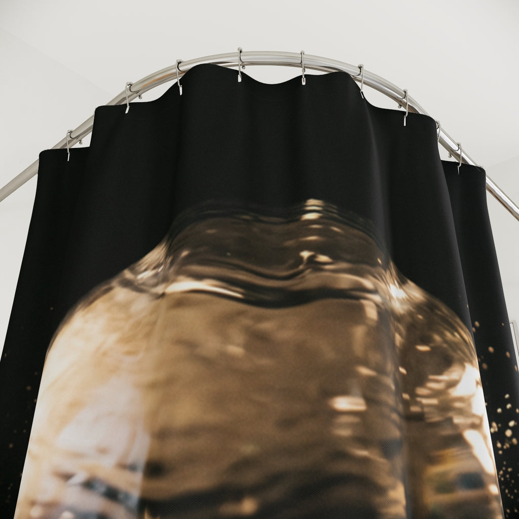 Shower Curtain - Luminous Kinetic Orb | Echovira Gallery