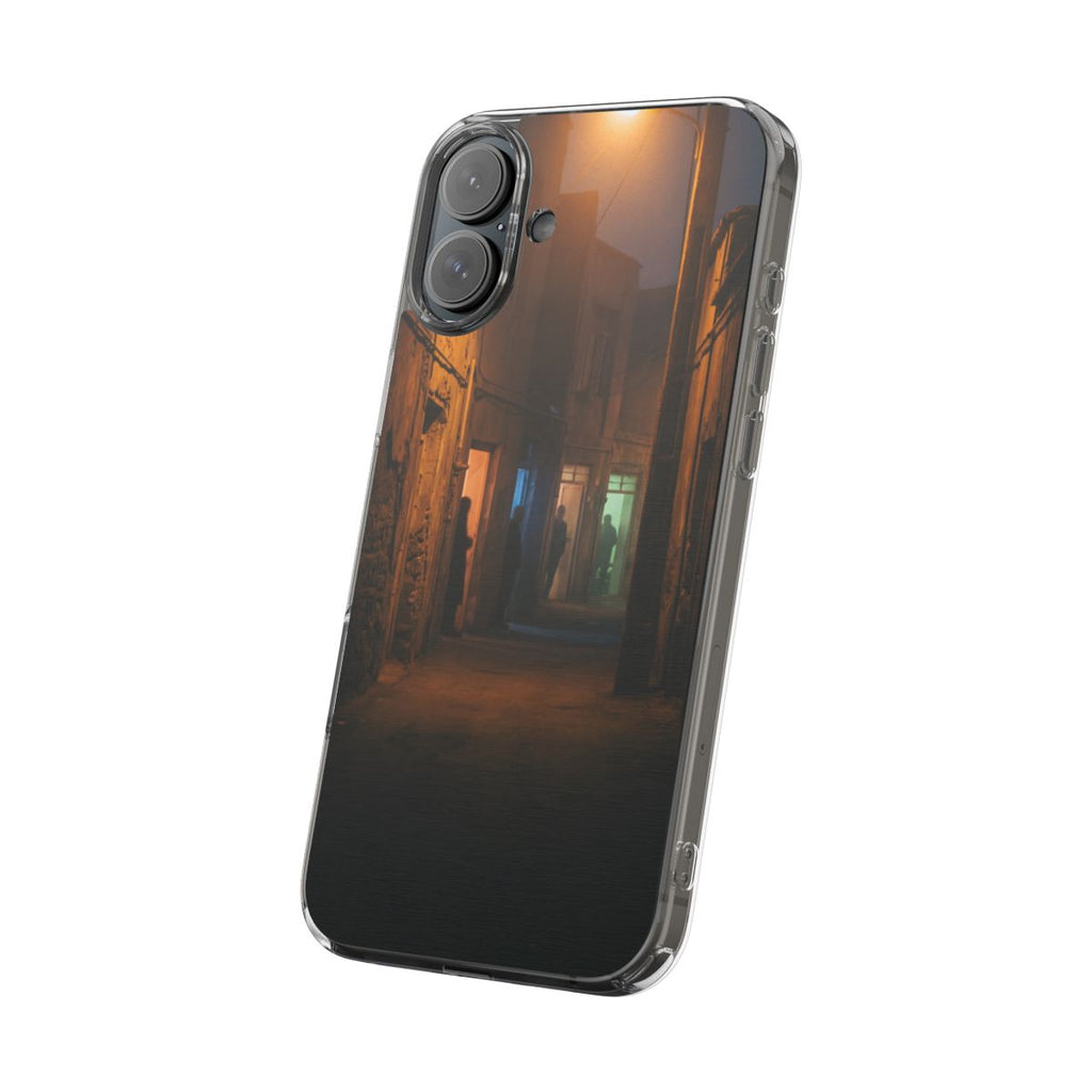 Clear Impact-Resistant Case - Night Alley iPhone Glow |...